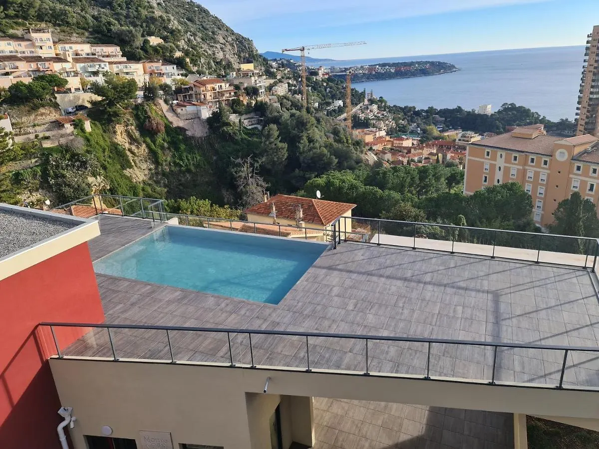Monaco View, Pool, Garage, 100 M2 Terrace Apartment Beausoleil